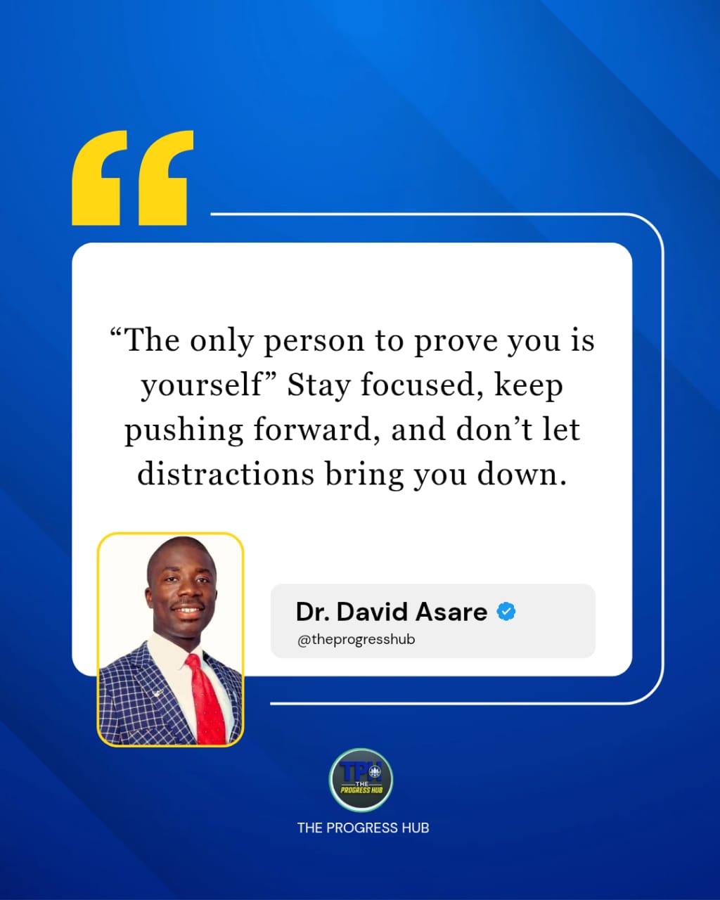 Motivational Quote - The only person to prove you is yourself